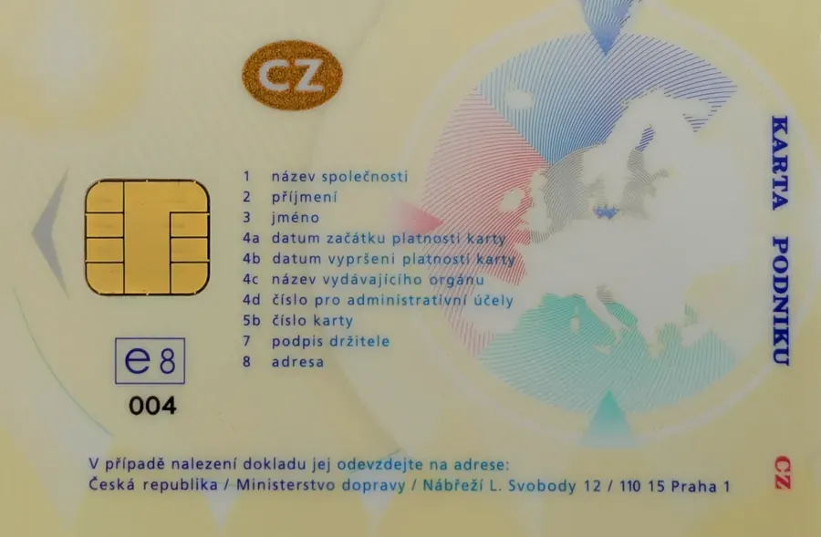Karta podniku — žltá